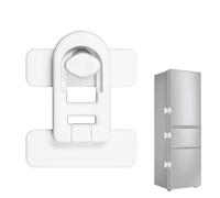 Cerradura de seguridad infantil para refrigerador, pestillo de puerta de congelador, 72 x 58 mm, instalación adhesiva fuerte sin herramientas, evita la apertura de hornos y refrigeradores, perfecto