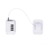 Cerradura de seguridad infantil para refrigerador y gabinete, cerradura de seguridad con contraseña con código, diseño de cuerda de alambre de metal, no requiere instalación de perforación (blanco)