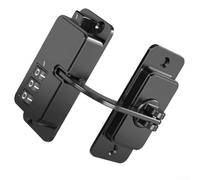 Cerradura de seguridad multiusos, para armarios de puertas correderas y más, pestillo ajustable para puertas para ventanas de seguridad (negro)