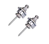 Cerradura de Seguridad para Guitarra, Bloqueo Antideslizante Fácil Instalación, para Guitarra Eléctrica y Acústica, 2 Piezas (7x3x3 cm, Plata) for Guitaristas Profesionales y Principiantes