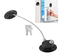 Cerradura de seguridad para niños con llaves.Sistema de cerradura/pestillo a prueba de niños para gabinetes, cajones, electrodomésticos, asiento de inodoro, refrigerador y horno, etc.(black)