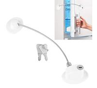 Cerradura de seguridad para niños con llaves.Sistema de cerradura/pestillo a prueba de niños para gabinetes, cajones, electrodomésticos, asiento de inodoro, refrigerador y horno, etc.(blanco)