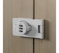 Cerradura de seguridad para puerta corredera con contraseña combinada para cajones y archivadores, hecho de material de aleación de zinc resistente a la corrosión (negro, 3.5 pulgadas)