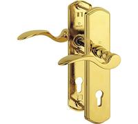 Cerradura de seguridad para puerta (PZ92, para puerta izquierda, grosor de la puerta 77-82, latón PVD)