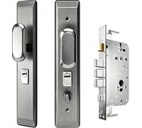 Cerradura de Seguridad para Puertas, Cerradura de Seguridad Multipernos SóLida de 4 a 8 Pernos, Panel Antipalanca de Acero Inoxidable Outside deadbolt)