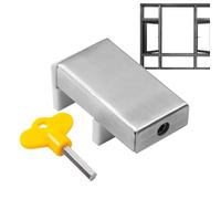 Cerradura de seguridad para ventanas,Cerraduras de seguridad, cerradura de seguridad deslizante Cerraduras horizontales con llave, Barra de seguridad ajustable Barra de seguridad para niños para