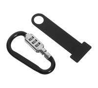 Cerradura de Seguridad Soporte de Manillar para Casco de Motocicleta | Anilla en D con Código, Hierro y Metal Negro, para Lluvia y Estacionamiento