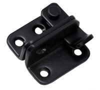 Cerradura de torre con acabado cepillado negro hidrofóbico y puerta de jardín o cobertizo, pestillo de puerta de acero inoxidable resistente de 4 pulgadas para armario (pequeño derecho)