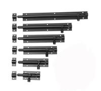 Cerradura de ventana de 2-8 ", hebilla de bloqueo de puerta, cobertizo de puerta de jardín grande de alta resistencia, puerta corredera, pestillo de torre, ferretería for el hogar(Black,6inch)