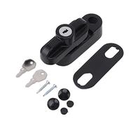 Cerradura de Ventana Externa Captura aleación de Aluminio antirrobo Ventana Plana Hebilla Cerradura en Forma de T para Ventanas Dobles Individuales (Negro)
