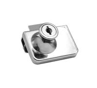 Cerradura de vidrio doble abierta de aleación de zinc para puerta de armario, cilindro de puerta corrediza de vidrio, cerraduras de puerta para muebles (409)