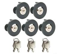 Cerradura de zócalo de la aleación del cinc 5PCS con la llave, cerradura antirrobo de 36MM niño para la protección poder bloqueable gris oscuro
