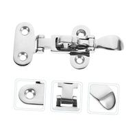Cerradura del cierre de la puerta del gabinete de Cerradura de palanca marina doble rodillo Acero inoxidable Plata 2 piezas 11,5x4,9x1 cm