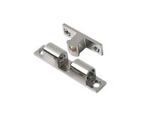 Cerradura del cierre de la puerta del gabinete de Pestillo de rodillo doble for muebles gabinete puerta cobre plata 40-60mm 1-10 piezas(Silver-40mm,1PCS)