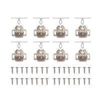 Cerradura del cierre de la puerta del gabinete de Pestillo Doble Rodillo for Puertas Y Armarios Con Cerradero Tornillos Multicolor 2/8uds(Color 1 8pcs)