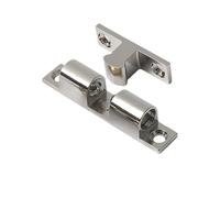 Cerradura del cierre de la puerta del gabinete de Pestillos de doble rodillo latón for armarios y puertas, multicolor, 40-60mm, 1/2/5/10 Uds(Silver-(50mm),10PCS)