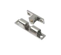 Cerradura del cierre de la puerta del gabinete de Pestillos de doble rodillo latón for armarios y puertas, multicolor, 40-60mm, 1/2/5/10 Uds(Silver-(40mm),One Size)