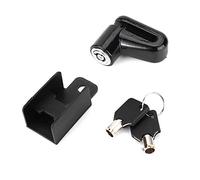 Cerradura del freno de disco de la bici, dispositivo de seguridad anti de la bici de la cerradura del robo del metal de 3 colores con llaves(Negro)