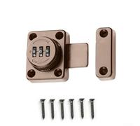 Cerradura deslizante de combinación reajustable resistente para cobertizos de garaje, incluye tornillos de seguridad antimanipulación para instalación en interiores y exteriores (bronce rojo)