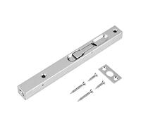 Cerradura deslizante para perno de puerta, pestillo empotrado oculto de acero inoxidable plateado, accesorios de protección de seguridad para puerta de casa(200mm)