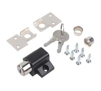 Cerradura deslizante para puerta de patio con llave, restrictor de seguridad infantil para seguridad del hogar, cerradura de aleación de aluminio compatible con puertas correderas (blanco)