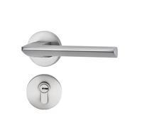 Cerradura dividida de aleación de Zinc HC-042 cerradura de puerta de madera interior manija de puerta simple moderna(Steel color)