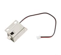 Cerradura eléctrica compacta para armarios, conjunto de bloqueo solenoide de 12 V CC, construcción de hierro fuerte, 27 5 x 27 x 16 9 mm