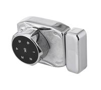 Cerradura eléctrica con código de contraseña para armarios de vidrio sin marco con batería integrada y teclado táctil de seguridad (tipo B, negro)