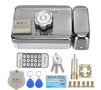 Cerradura Eléctrica de Control de Acceso con Tarjeta ID, Acero Inoxidable Plata - Instalación Sin Cable, Batería de Larga Duración, Uso Residencial y Comercial