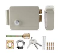 Cerradura eléctrica de impacto para puertas de 9 a 12 V, cerradura electromagnética para control de acceso, cerrojo de alta seguridad recubierto con polvo de hierro y desbloqueo