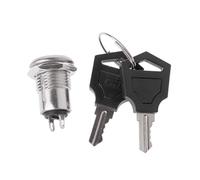 Cerradura eléctrica para interruptor de llave con 2 llaves, 2 posiciones, interruptor de metal de encendido/apagado, todas las llaves iguales dos terminales