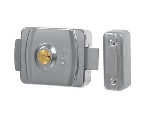 Cerradura eléctrica Viro Art. V9083 de cerrojo giratorio, con función de servicio y seguridad de entrada ajustable 50-60-70-80 mm