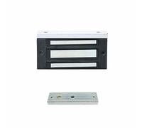 Cerradura electromagnética de 60 kg, fuerza de sujeción de 12 V, cerradura eléctrica magnética de aleación de aluminio, sistema de control de acceso de puerta individual montado en la superficie para