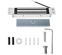 Cerradura electromagnética empotrada de 12 V CC y 180 kg de fuerza de retención, cerradura de puerta eléctrica magnética con placa de armadura, modo NC de seguridad ante fallos