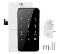 Cerradura electrónica con contraseña y pantalla táctil digital, cerradura inteligente sin llave para armarios, cerradura de taquilla con teclado táctil para archivadores, saunas y (Plata)