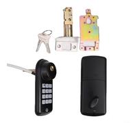 Cerradura electrónica de bloqueo automático para puerta con función de contraseña antimiradas para una entrada segura y cómoda (negro)