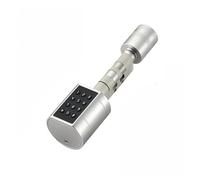 Cerradura electrónica inteligente for puerta con cilindro de huella dactilar, teclado Digital, código, tarjeta, Control remoto, ajustable, for casa y apartamento, aplicación Tuya(Silver Gateway)