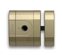 Cerradura electrónica invisible de alta seguridad int_LOCK BT. Acabado latón mate.