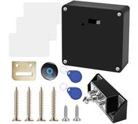 Cerradura electrónica para armario, cerradura RFID con batería, cerradura inteligente para cajones con 3 llaveros y 3 tarjetas RFID, cerraduras ocultas para armarios de puertas dobles, cajones y