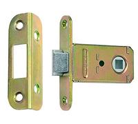 Cerradura empotrable para trampa, mandril de 50 mm, con placa de cierre de 80 mm