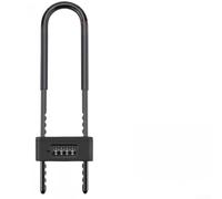 Cerradura en U ajustable resistente para puertas de cristal, candado de combinación de 4 dígitos con grillete de acero, cerradura de seguridad impermeable a prueba de óxido con rango flexible de 160
