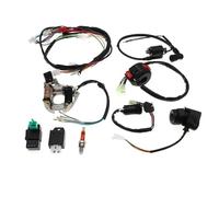 Cerradura Encendido Moto 1 Juego Relé Solenoide CDI Bobina Arnés Cableado Motor Arranque Eléctrico Para 50cc 70cc 90cc 110cc 125cc 2/4 Tiempos ATV Pit Quad Scooter