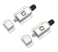 Cerradura for puerta corredera, 2 unidades, acero inoxidable 304, automática con resorte y tornillo, for hogar, dormitorios, puertas, ventanas vallas