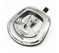 Cerradura for puerta de gabinete con bandeja de acero inoxidable, sello for contenedor, manija en T con forma de cola de ballena, 1 unidad