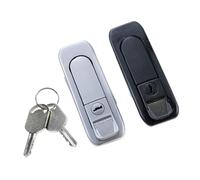 Cerradura for puerta de gabinete con manija plana y panel giratorio, 1 unidad(XG092-023-2.1)