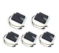 Cerradura for puerta de gabinete pequeño DC3v5v12v, mini cerradura de control de cable de titanio de plástico, cerradura for buzón de correo con retroalimentación, 5 uds.(DC3V)