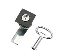 Cerradura giratoria telescópica cuadrada for gabinete, interruptor en forma de ala, caja de distribución de energía, cerraduras S, 1 unidad(Silver)