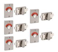 Cerradura indicadora de pestillo de acero inoxidable, perno indicador de cerradura de puerta, perno vacante/comprometido para baño, baño, baño, público, inodoro, partición de privacidad, cerradura de