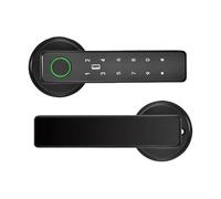 Cerradura inteligente, Aplicación WiFi Control remoto huella digital inteligente contraseña RFID tarjeta IC bloqueo cerrojo muerto for interior hogar puerta de Metal madera(Nero)