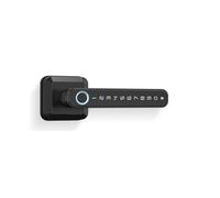 Cerradura inteligente, Cerradura Biométrica Digital Con Huella Dactilar, Inalámbrica, Bluetooth, Contraseña, Inteligente, Sin Llave, Electrónica Manija, Pestillo Único(Black)